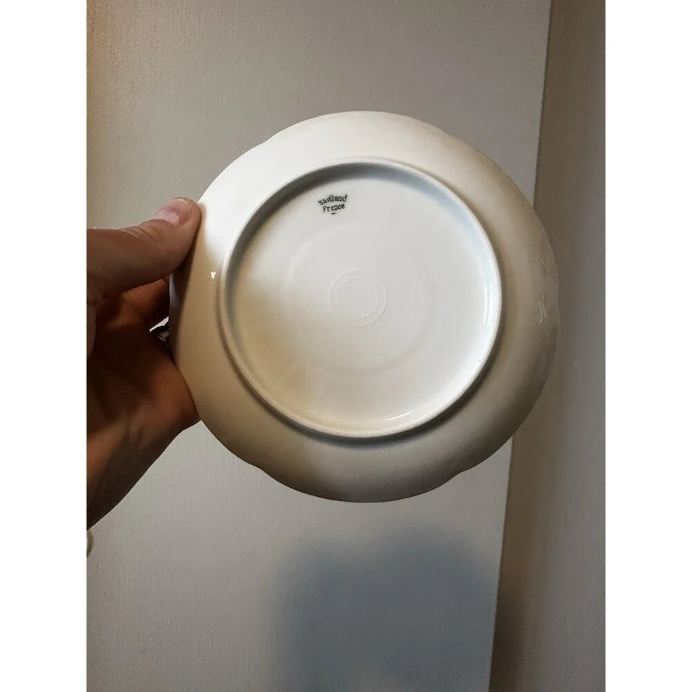 Haviland France Limoges Ranson Set 2 White Saucers 5.5
